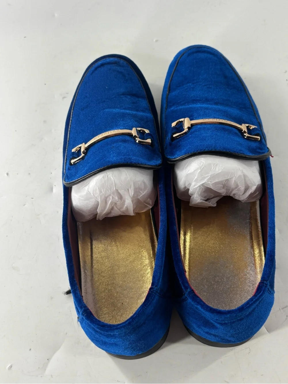 COSIDRAM Mens Dress Shoes Business Luxury Velvet Loafers for Party Prom 9.5